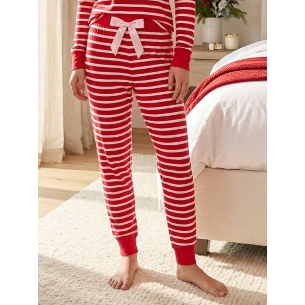 Jordann Red and White Striped Lounge Pants Size X/2X